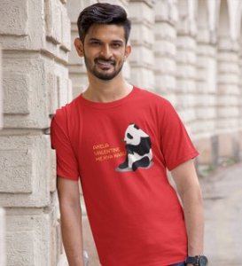 Alone Forever: Sublimation Printed (Red) T-Shirt For Singles
