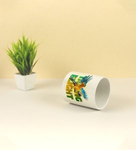 Artistic Parrot in Action Design Printed Coffee Mug 250ml