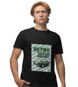 Speed Revival : Retro Ride Enthusiast Graphic Printed Black T-Shirt
