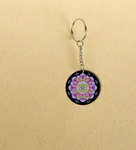 Sibling Fun With Bold Quote Mandala Printed Round Keychain Pack of 2