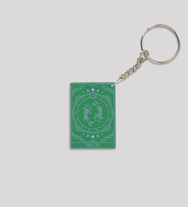 Dreamy Pisces Imagination Swirls in Astroverse Printed Keychain Pack of 2