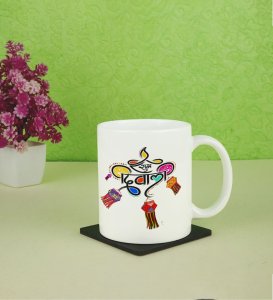 Spread Happiness This Diwali with Sparkly Sips Mug Printed Coffee Mug 250ml